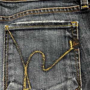 Citizens Of Humanity Dark Gray Jeans with Yellow Stitching